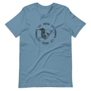 unisex premium t shirt steel blue front 601b10c70f41b 300x300 - Foster Love, Promote Love, Unisex Tee